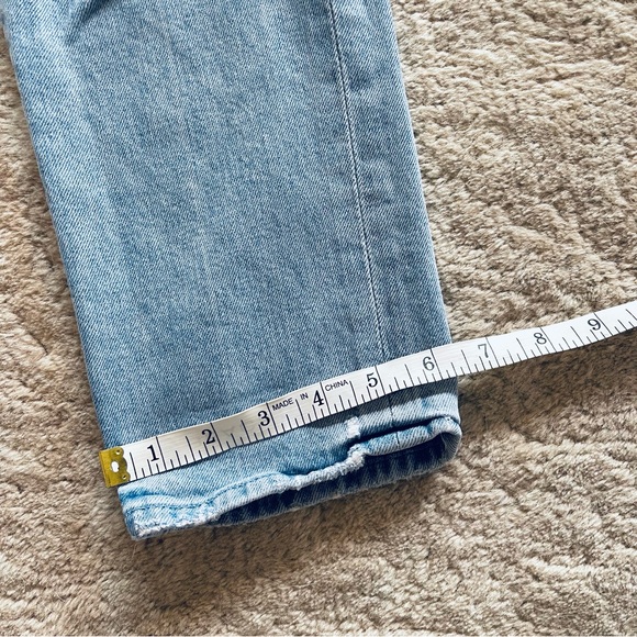 Mother The Huffy Skimp Rope's End Light Wash Distressed Straight Leg Jean Sz 27 - Picture 7 of 16